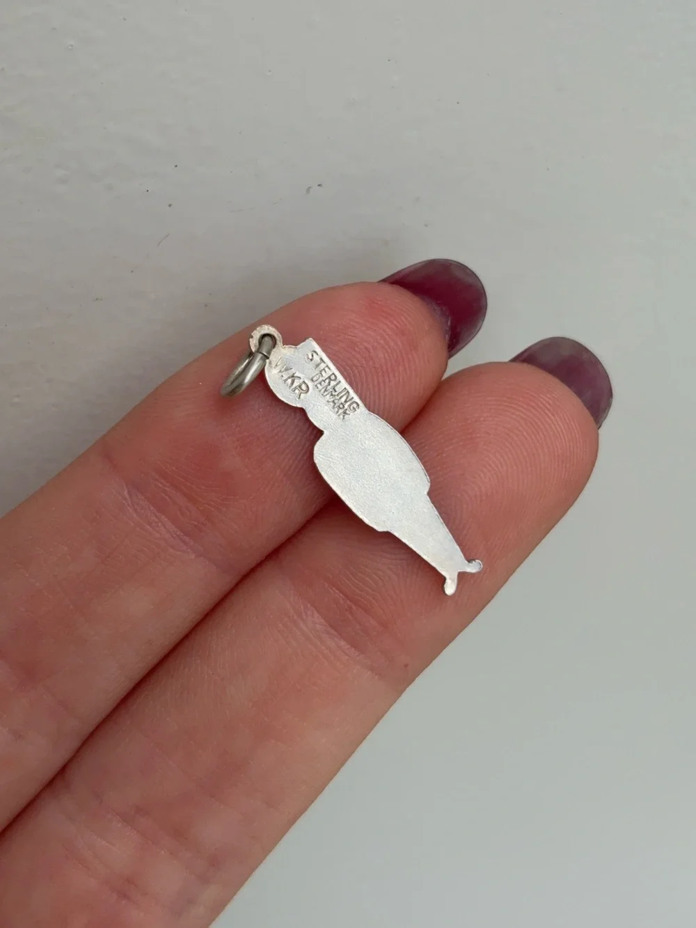 Vintage Sterling Silver Royal Guard Enamel Charm Pendant Mid Century Modern